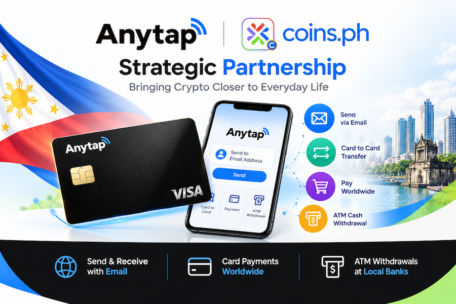 Anytap Crypto Card Expands to the Philippines Through Strategic Partnership with Coins.ph